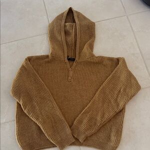Trendyol Brown Hooded Sweatshirt